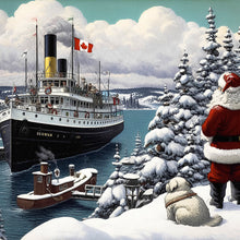 Load image into Gallery viewer, Santa & The Segwun Steamship - Coasters 6967