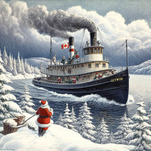 Load image into Gallery viewer, Santa Awaiting The Steamship Elves - Coasters 6969