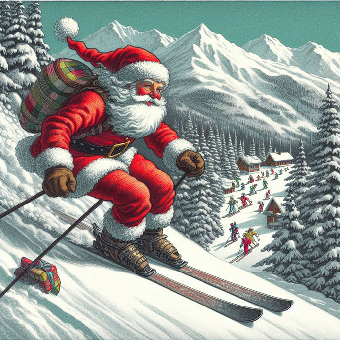 Santa Skiing - Coasters 6951