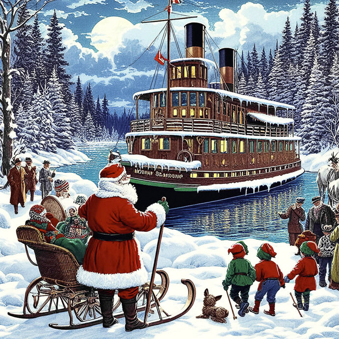 Santa By The Steamship - Coasters 6965