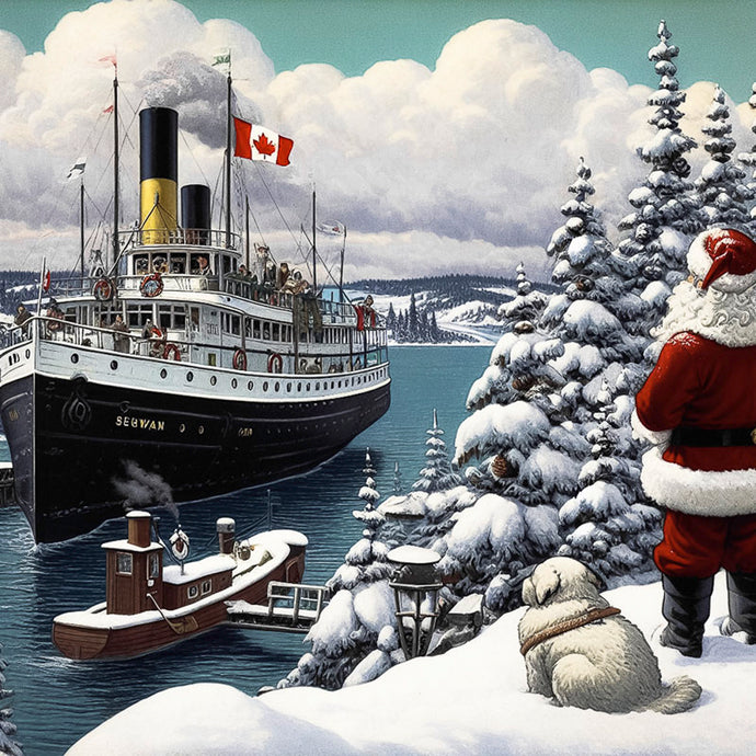 Santa & The Segwun Steamship - Coasters 6967