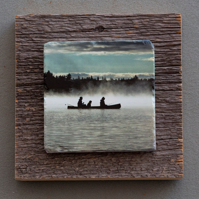 The Morning Paddle - On  Barn Board  0152