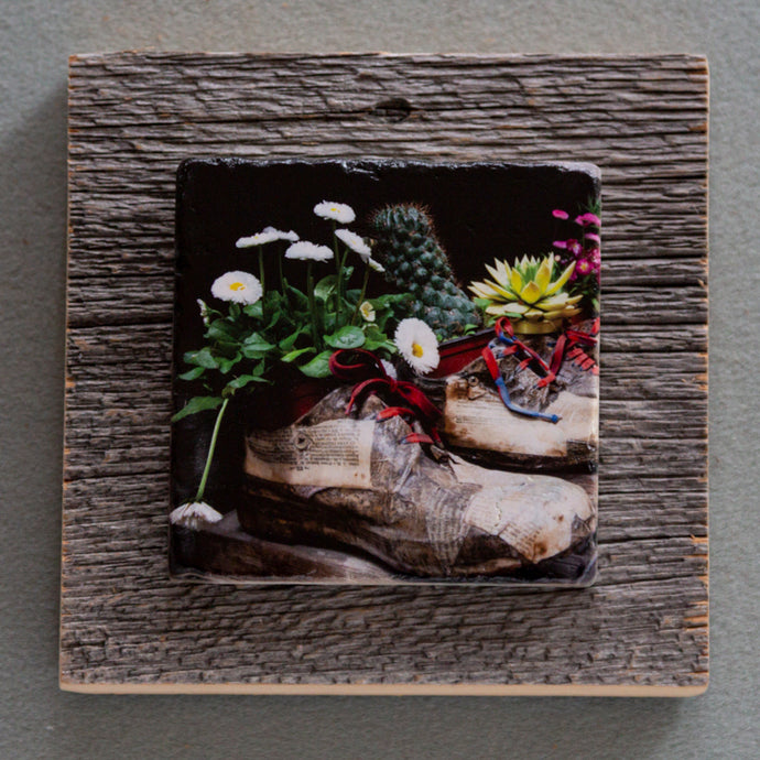 Shoe Art - On Barn Board 0121