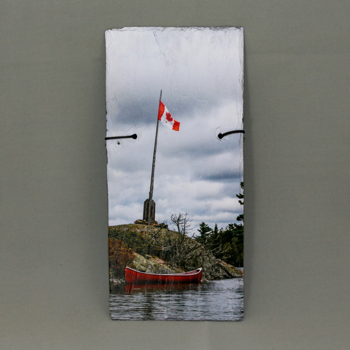 Canadian Red Canoe - Slate Wall Art 0224
