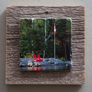 Two By The Lake - On Barn Board 5168